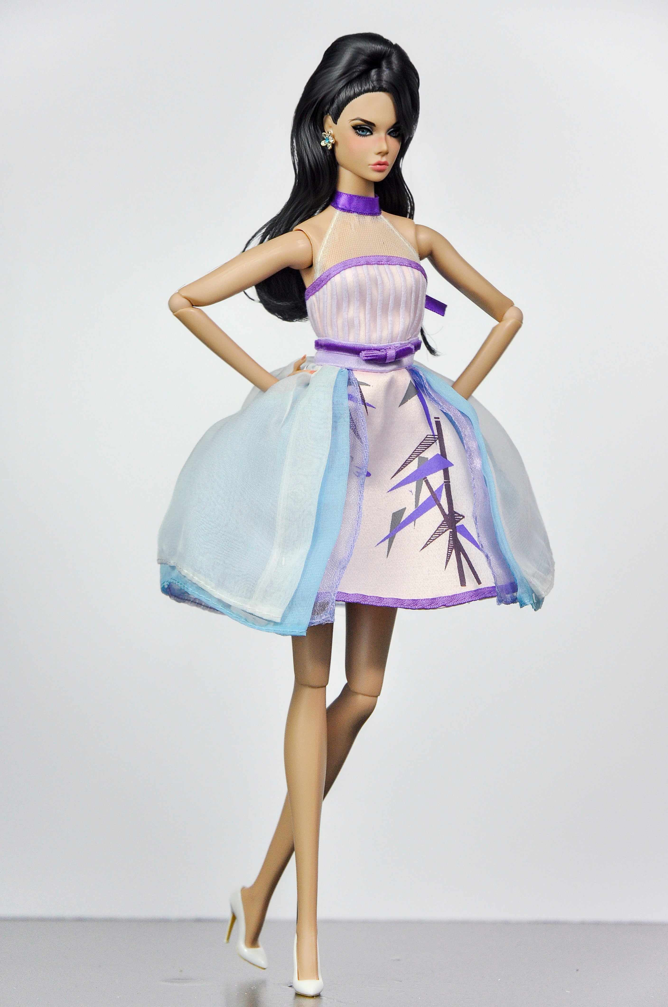 HAUTE | DREAM STATIC | OOAK Pastel Couture Dress for Fashion Royalty 6.0 Doll