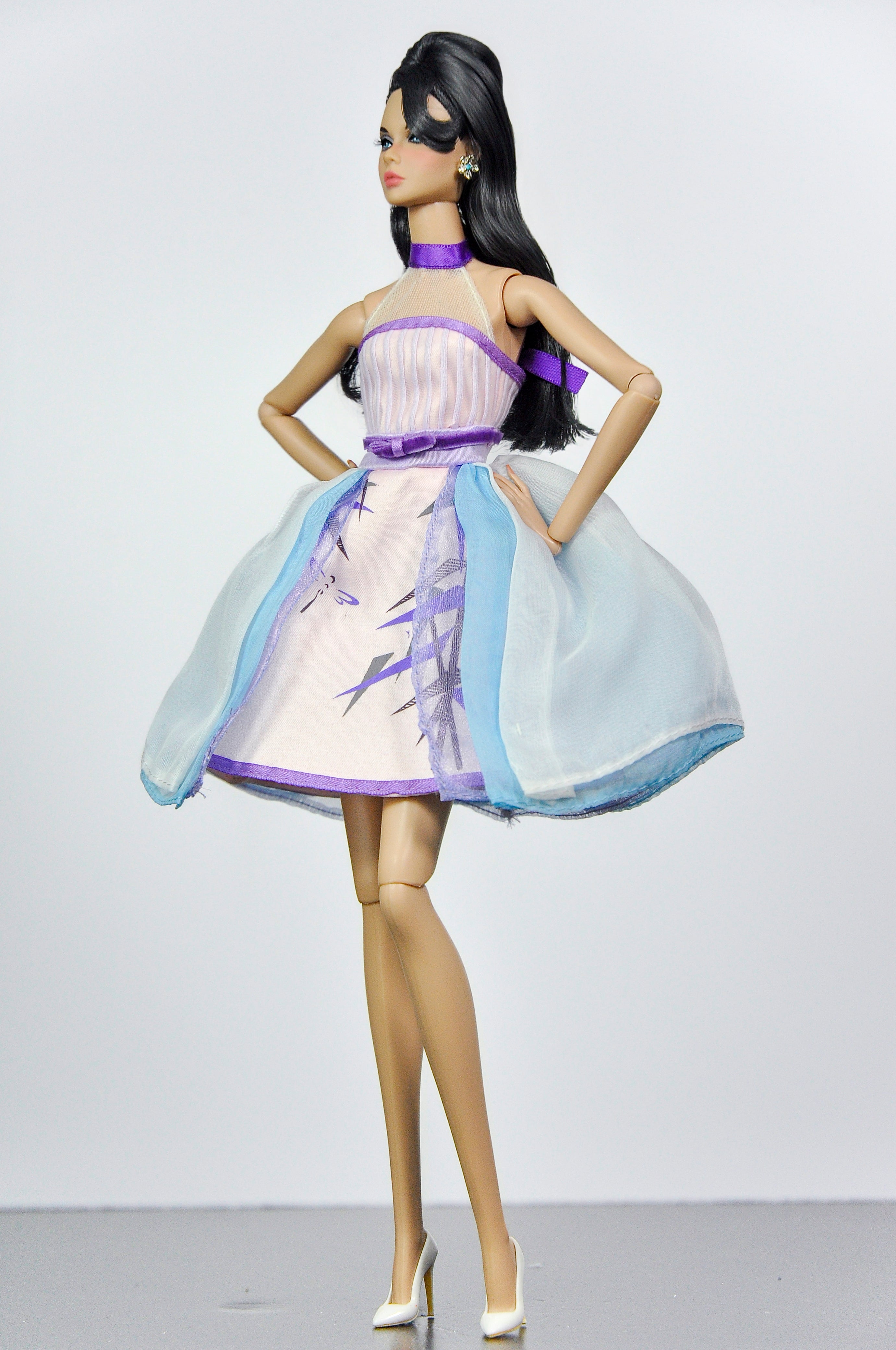 HAUTE | DREAM STATIC | OOAK Pastel Couture Dress for Fashion Royalty 6.0 Doll