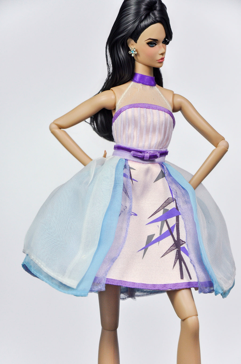 HAUTE | DREAM STATIC | OOAK Pastel Couture Dress for Fashion Royalty 6.0 Doll