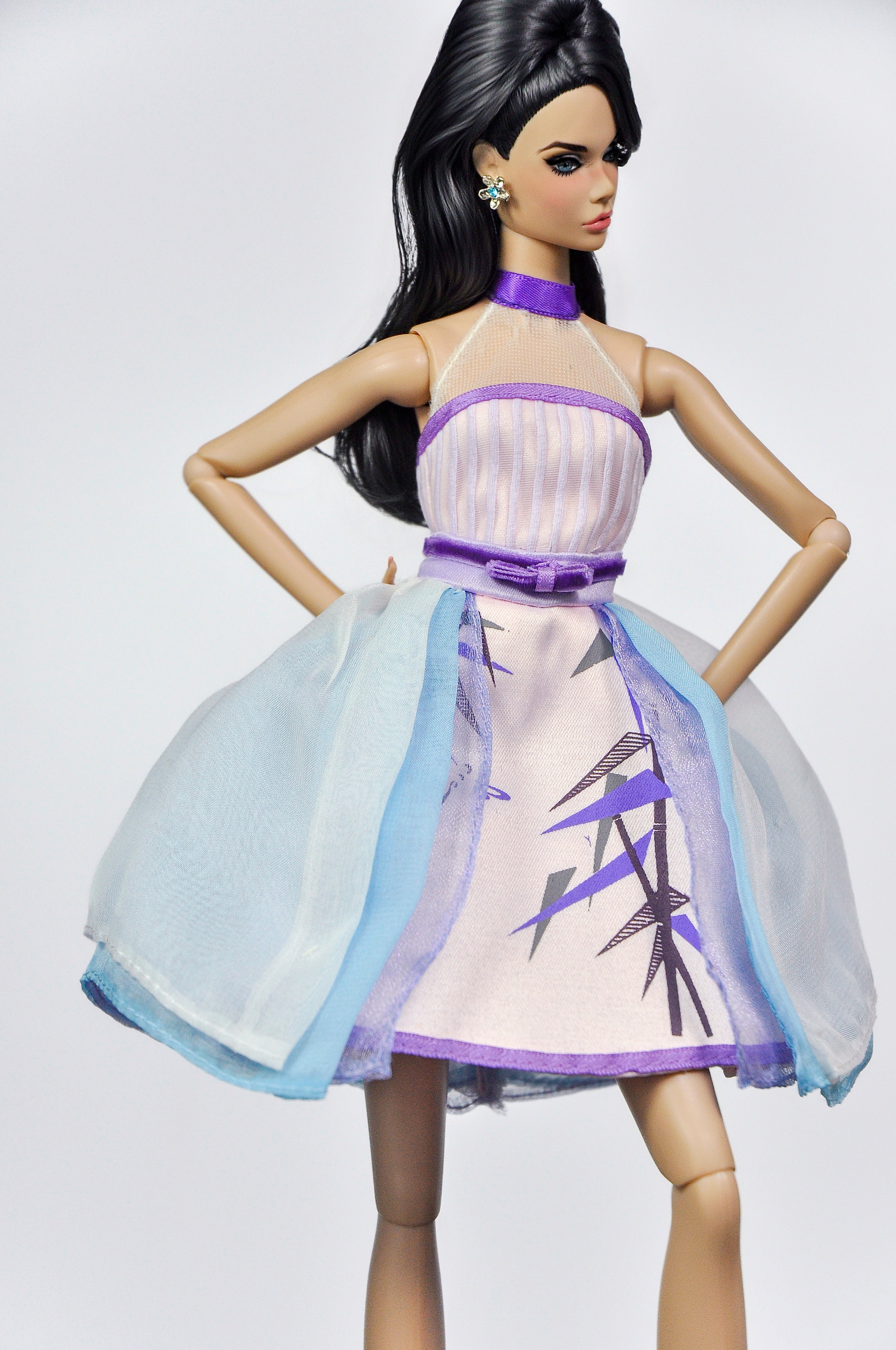 HAUTE | DREAM STATIC | OOAK Pastel Couture Dress for Fashion Royalty 6.0 Doll