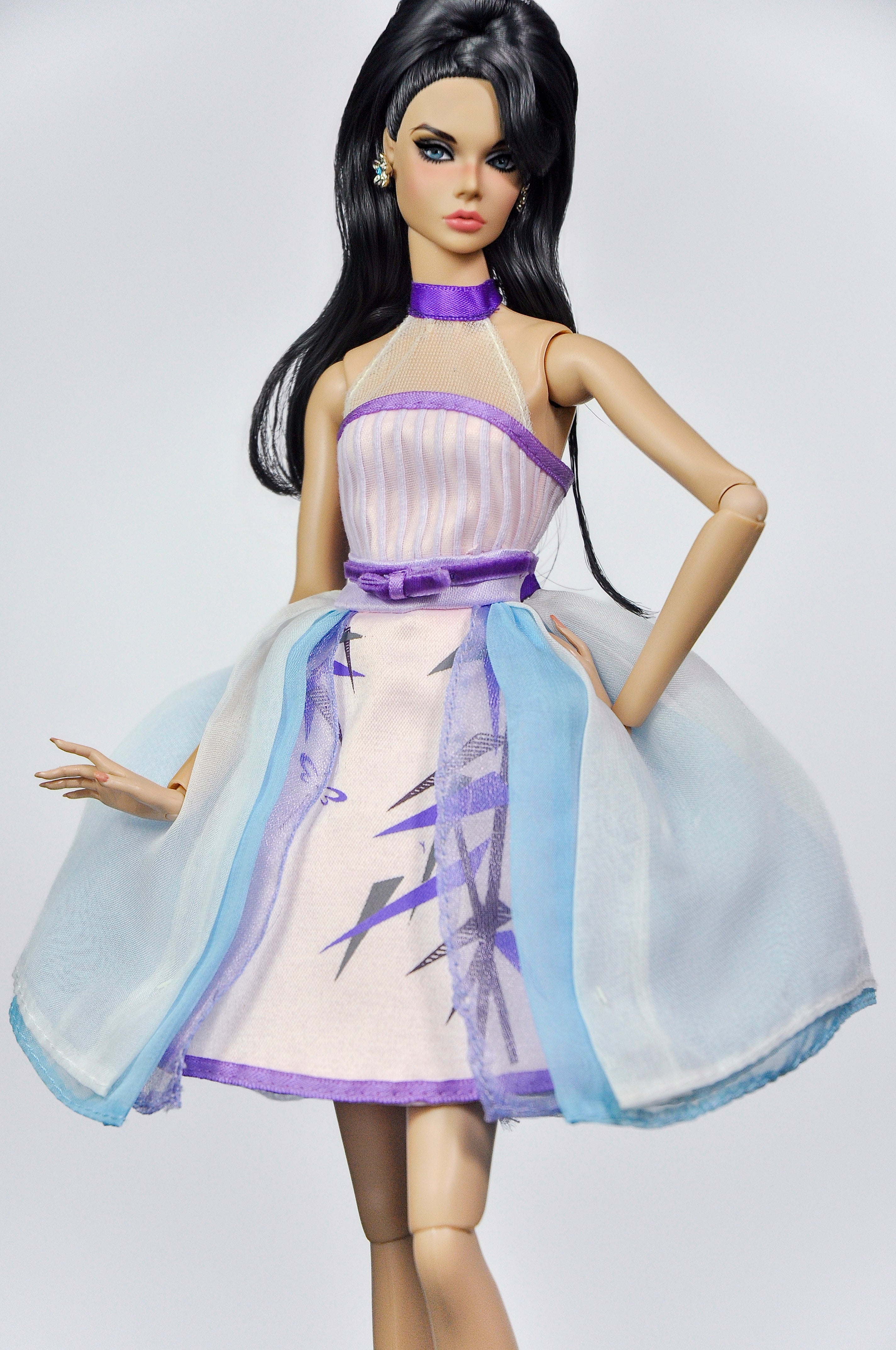 HAUTE | DREAM STATIC | OOAK Pastel Couture Dress for Fashion Royalty 6.0 Doll