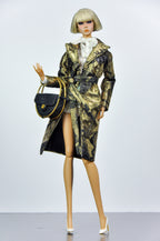 CULINARY CAPTIVATING | Parisian Bow Blouse & Tweed Mini Skirt Set for Fashion Royalty Dolls | 1/6 Scale Doll Clothes by Plastik Tiara