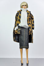 CULINARY CAPTIVATING | Ivory Turtleneck & Denim Pencil Skirt Set for Fashion Royalty Dolls | 1/6 Scale Doll Clothes by Plastik Tiara