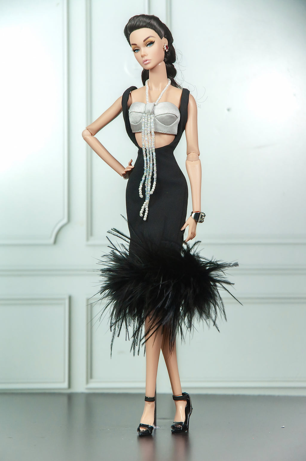 DELUXE  | Midnight Heiress Gown Set – Fashion Royalty 6.0 Doll Clothes | Plastiktiara