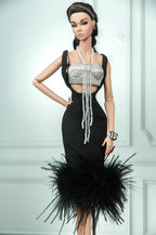 DELUXE  | Midnight Heiress Gown Set – Fashion Royalty 6.0 Doll Clothes | Plastiktiara