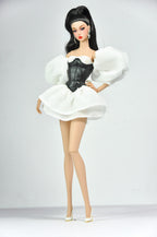 SIMPLE TABOO | Ivory Cloud Corset Dress for 1/6 Scale High Fashion Doll Clothes