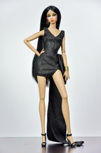 BASIC | Glitter Mini Dress Collection for 1/6 Scale Fashion Dolls – Handmade Couture Set – Fits Integrity Toys, Fashion Royalty & Similar Dolls