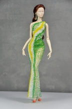 HAUTE | Lime Sorbet Beaded Column Gown for 1/6 Scale Fashion Doll