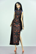 QIPAO | 1/6 Scale Qipao Dress - Handmade Chinese Cheongsam Gown for Fashion Dolls - Zipper Closure - Fits Fashion Royalty, Poppy Parker, Integrity Toys, Similar 12 Inch Dolls