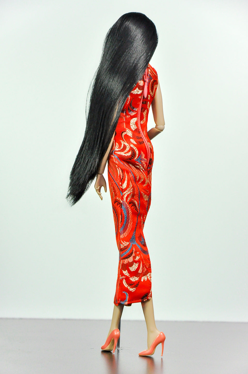 QIPAO | 1/6 Scale Qipao Dress - Handmade Chinese Cheongsam Gown for Fashion Dolls - Zipper Closure - Fits Fashion Royalty, Poppy Parker, Integrity Toys, Similar 12 Inch Dolls