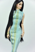 QIPAO | 1/6 Scale Qipao Dress - Handmade Chinese Cheongsam Gown for Fashion Dolls - Zipper Closure - Fits Fashion Royalty, Poppy Parker, Integrity Toys, Similar 12 Inch Dolls