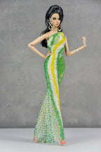 HAUTE | Lime Sorbet Beaded Column Gown for 1/6 Scale Fashion Doll