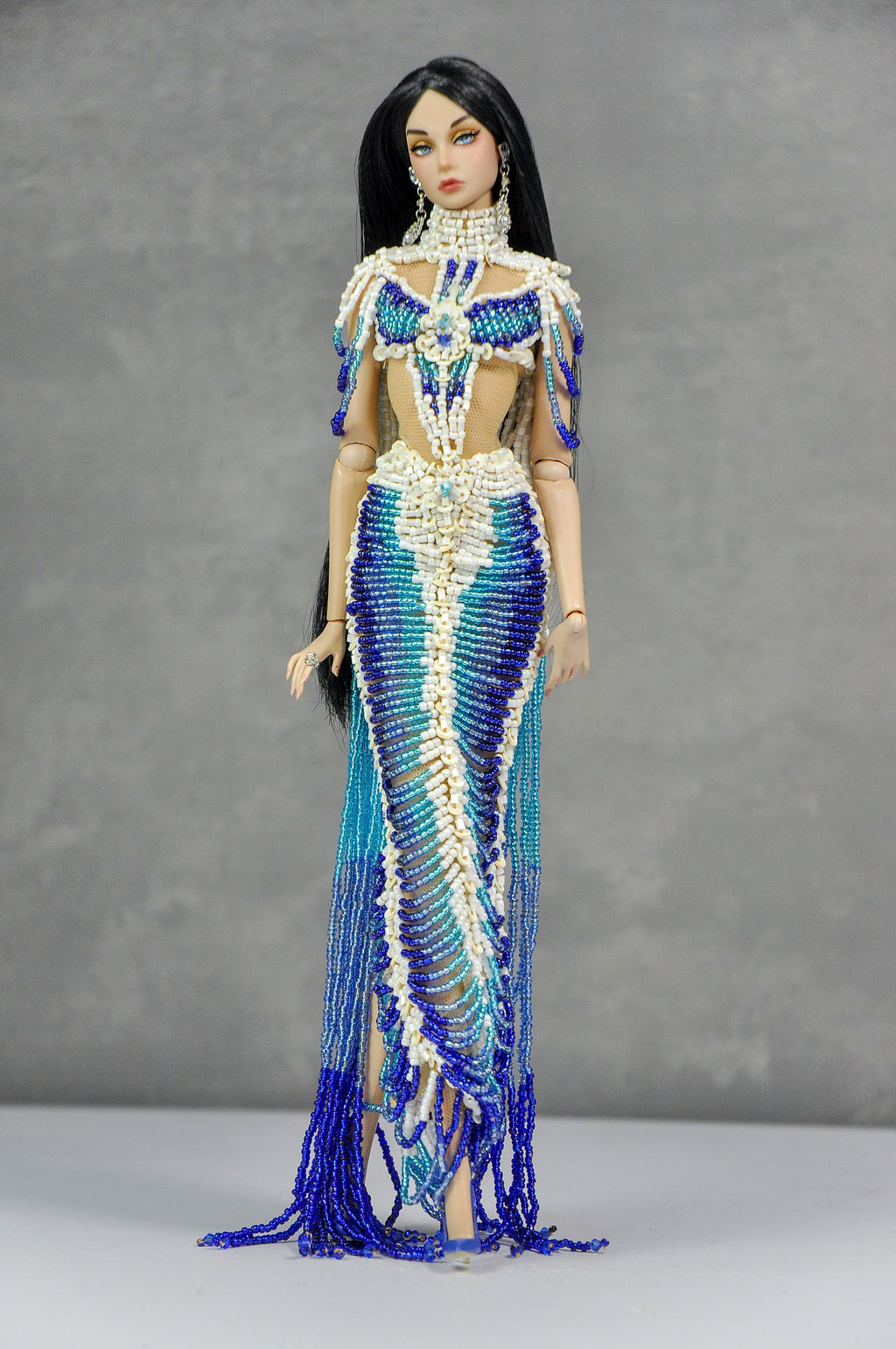 HAUTE | Royal Tide Beaded Couture Gown  For 1/6 Scale Fashion Dolls