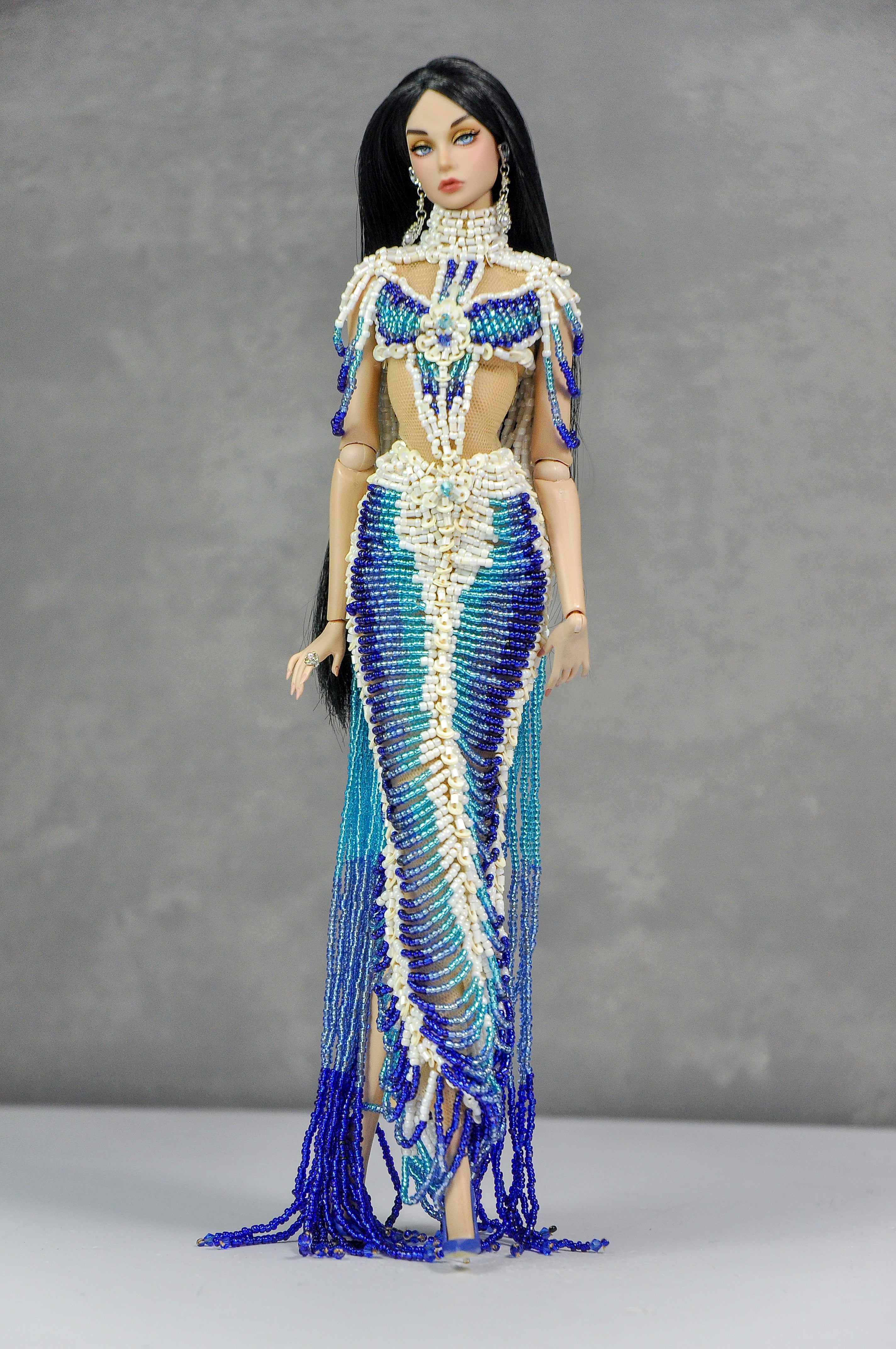 HAUTE | Royal Tide Beaded Couture Gown  For 1/6 Scale Fashion Dolls