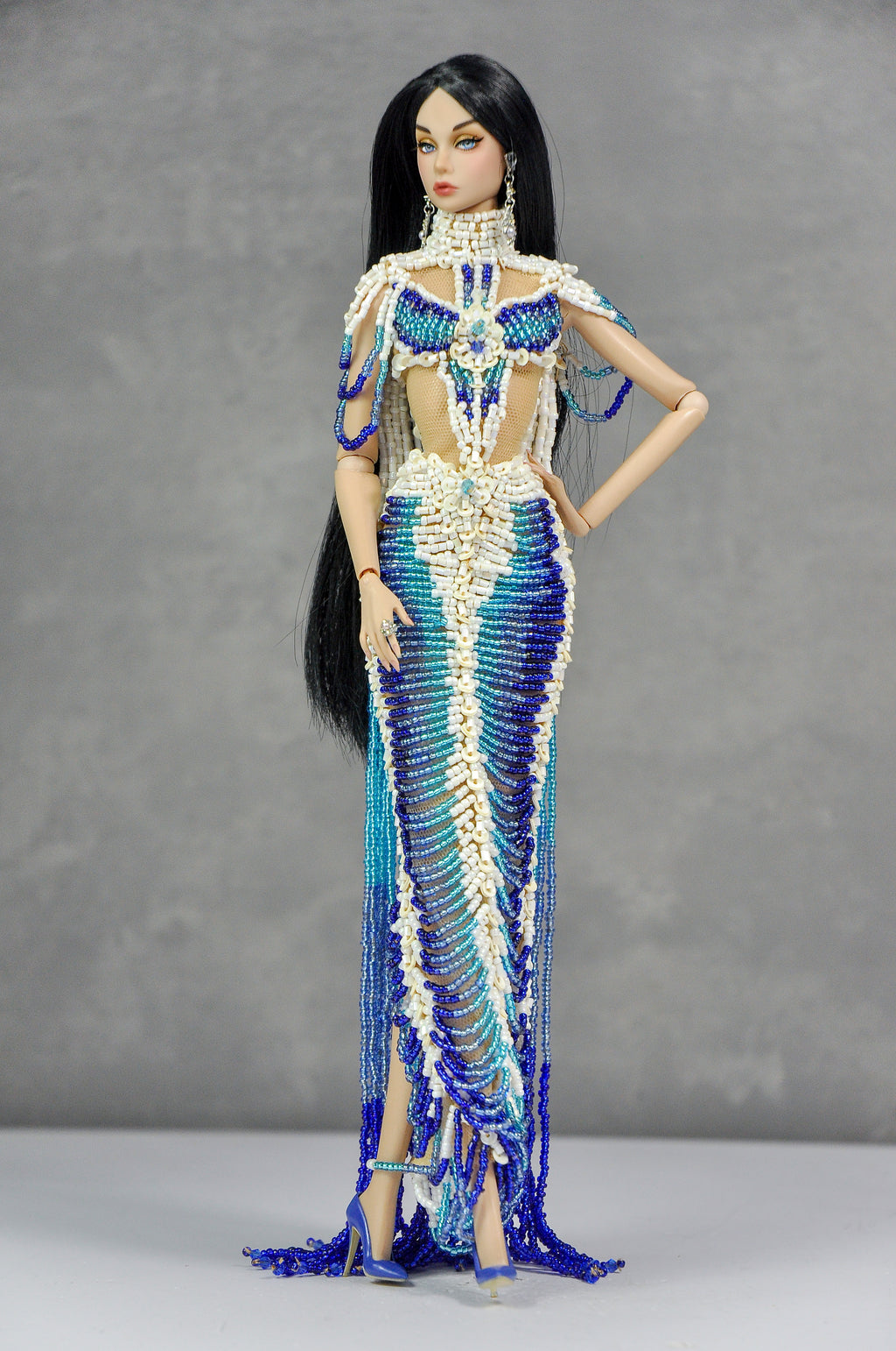 HAUTE | Royal Tide Beaded Couture Gown  For 1/6 Scale Fashion Dolls