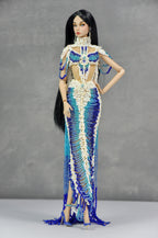 HAUTE | Royal Tide Beaded Couture Gown  For 1/6 Scale Fashion Dolls