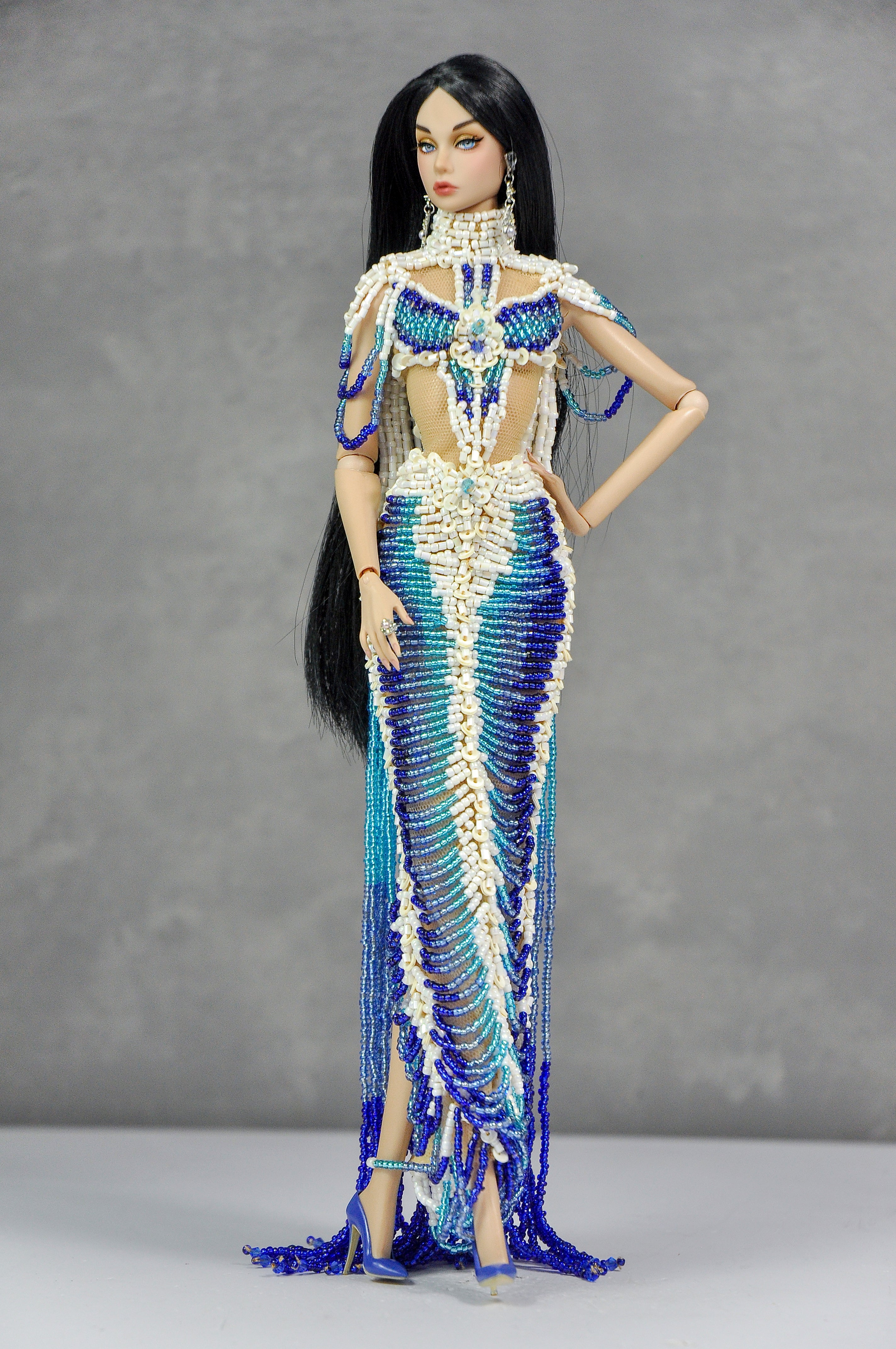 HAUTE | Royal Tide Beaded Couture Gown  For 1/6 Scale Fashion Dolls