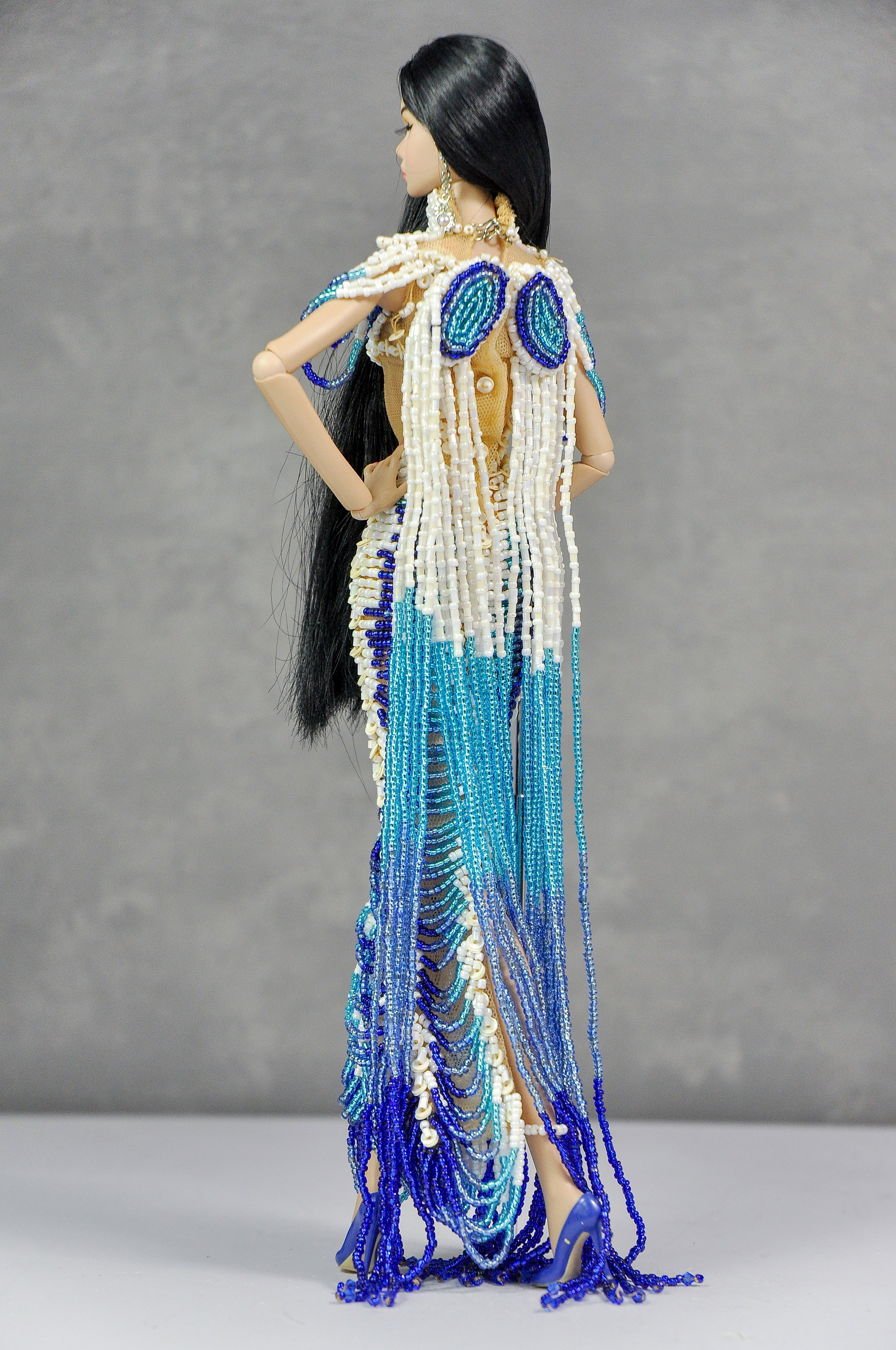 HAUTE | Royal Tide Beaded Couture Gown  For 1/6 Scale Fashion Dolls