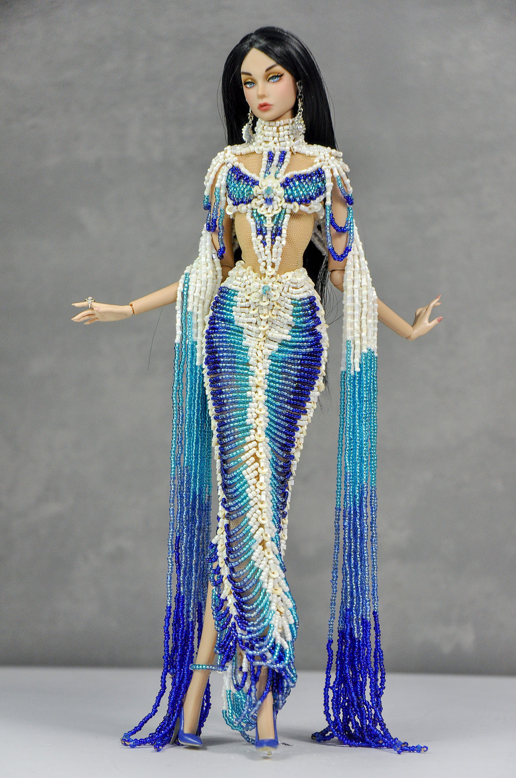 HAUTE | Royal Tide Beaded Couture Gown  For 1/6 Scale Fashion Dolls