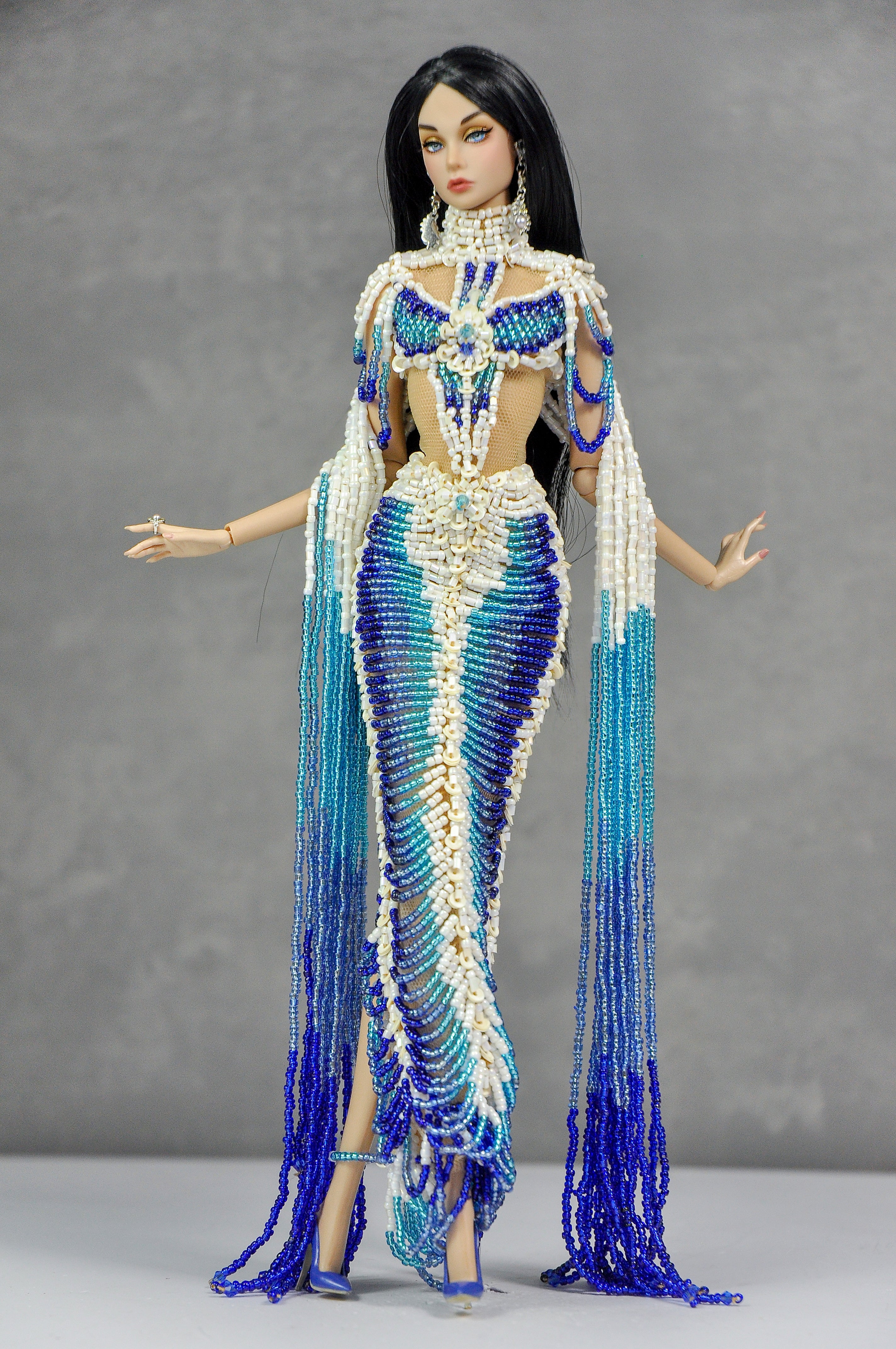 HAUTE | Royal Tide Beaded Couture Gown  For 1/6 Scale Fashion Dolls
