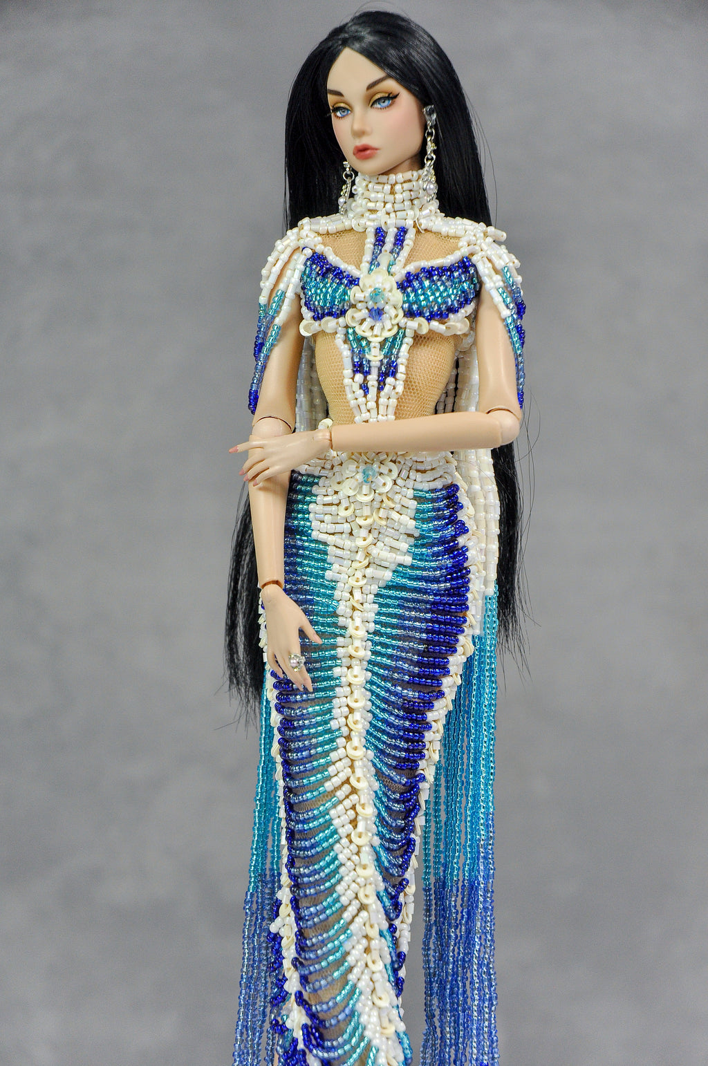 HAUTE | Royal Tide Beaded Couture Gown  For 1/6 Scale Fashion Dolls
