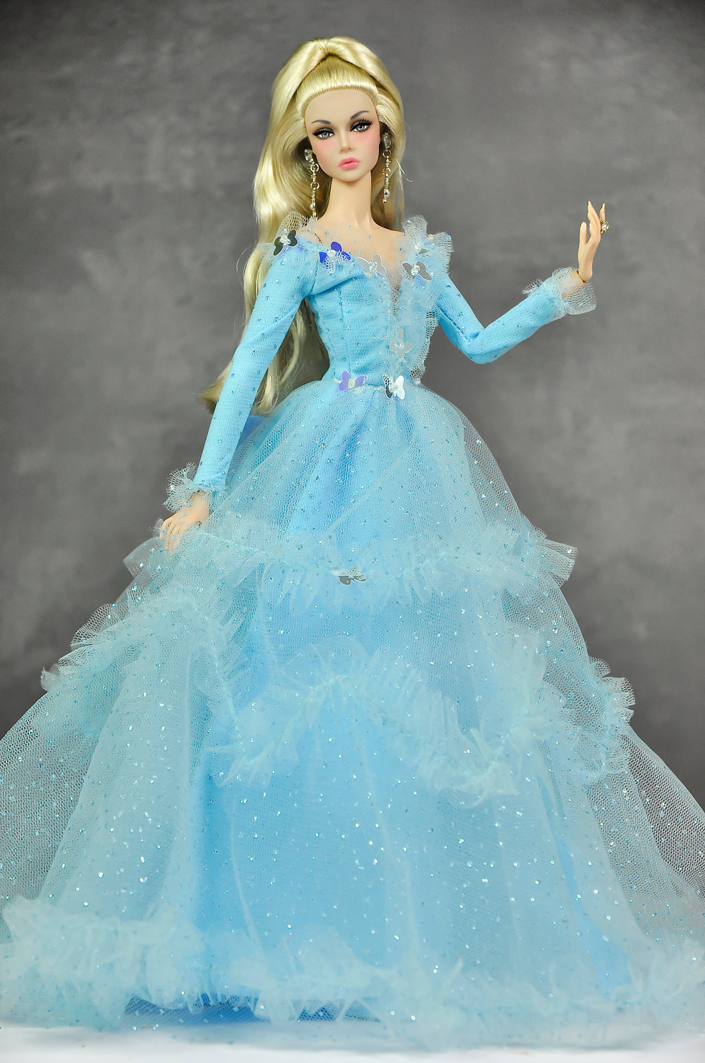 BASIC | Celestial Whisper Tulle Ball Gown  Fantasy Couture 1/6 Scale Fashion Doll Clothes