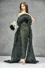 AURA | Midnight Halo Draped Gown Set  Luxury 1/6 Scale Fashion Doll Clothes