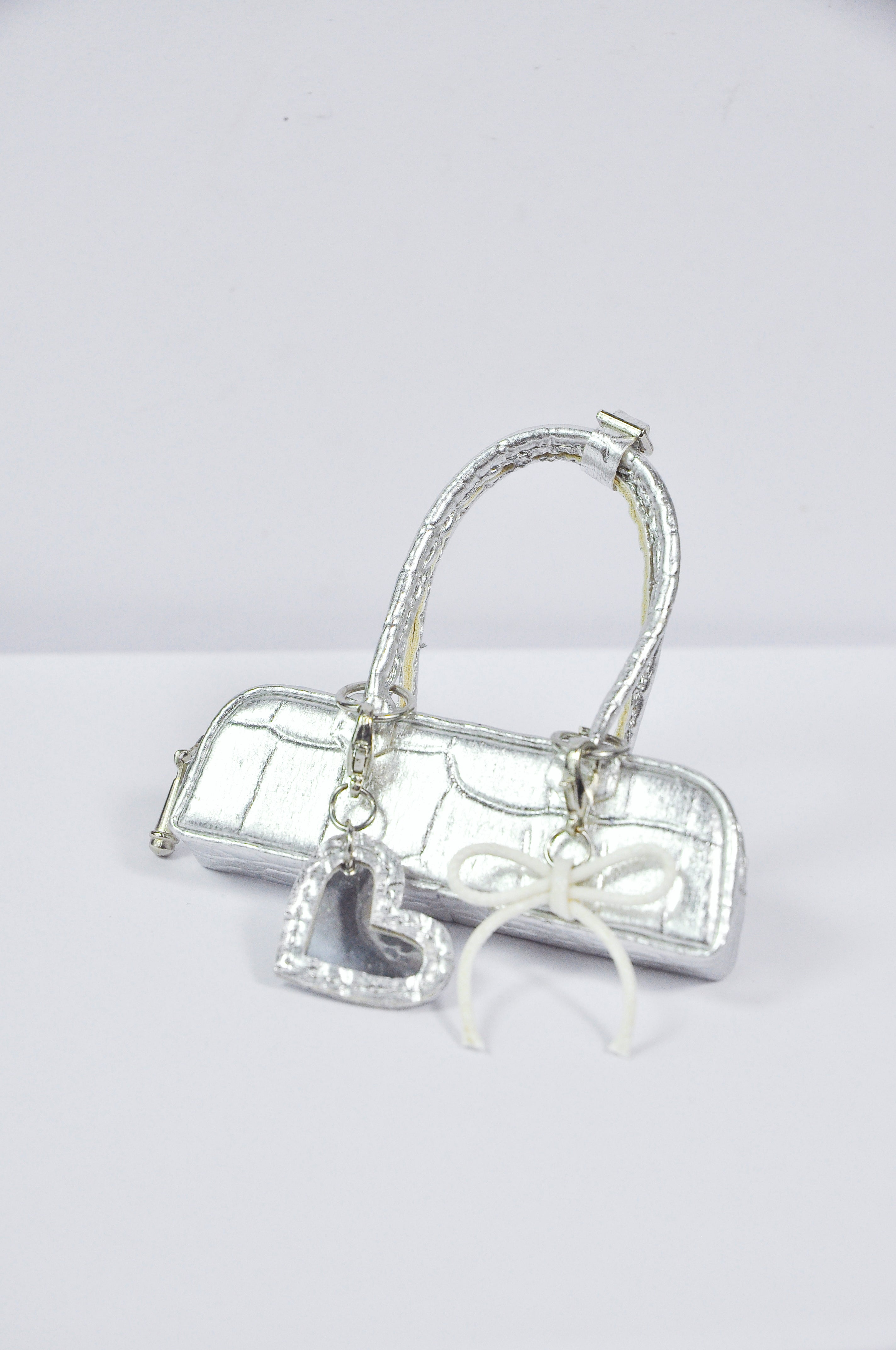 MODERN SENSUAL |. Mini Handbag Collection for 1/6 Scale Doll – Black, Silver & Mustard Designer Style Bags with Charms – Handmade by Plastik Tiara