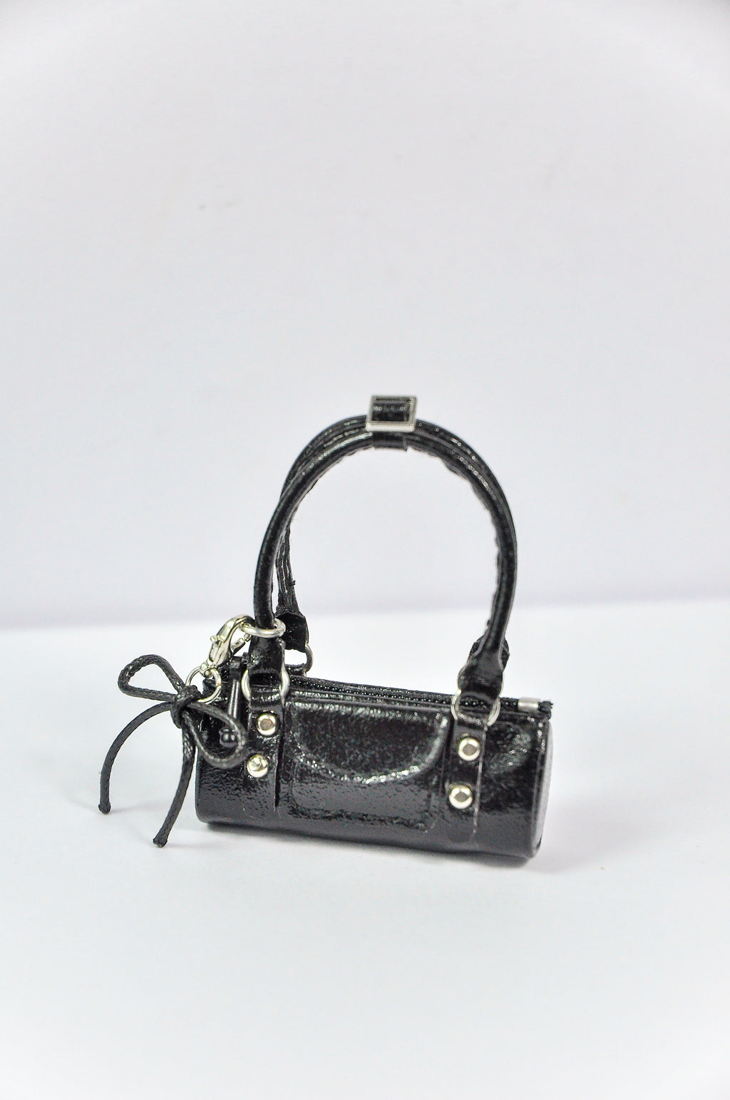 MODERN SENSUAL |. Mini Handbag Collection for 1/6 Scale Doll – Black, Silver & Mustard Designer Style Bags with Charms – Handmade by Plastik Tiara