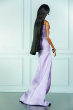 EDEN CHOICE | Lavender Grace Strapless Evening Gown | Elegant Fashion Doll Dress | Plastiktiara