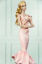 EDEN CHOICE | Blush Romance Mermaid Cocktail Dress | Handmade Fashion Doll Dress | Plastiktiara