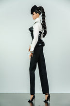 DELUXE | 3D Printed Sculptural Bustier with Tailored Shirt & Pants Set for 12 Inch Fashion Dolls | Collector Couture Outfit