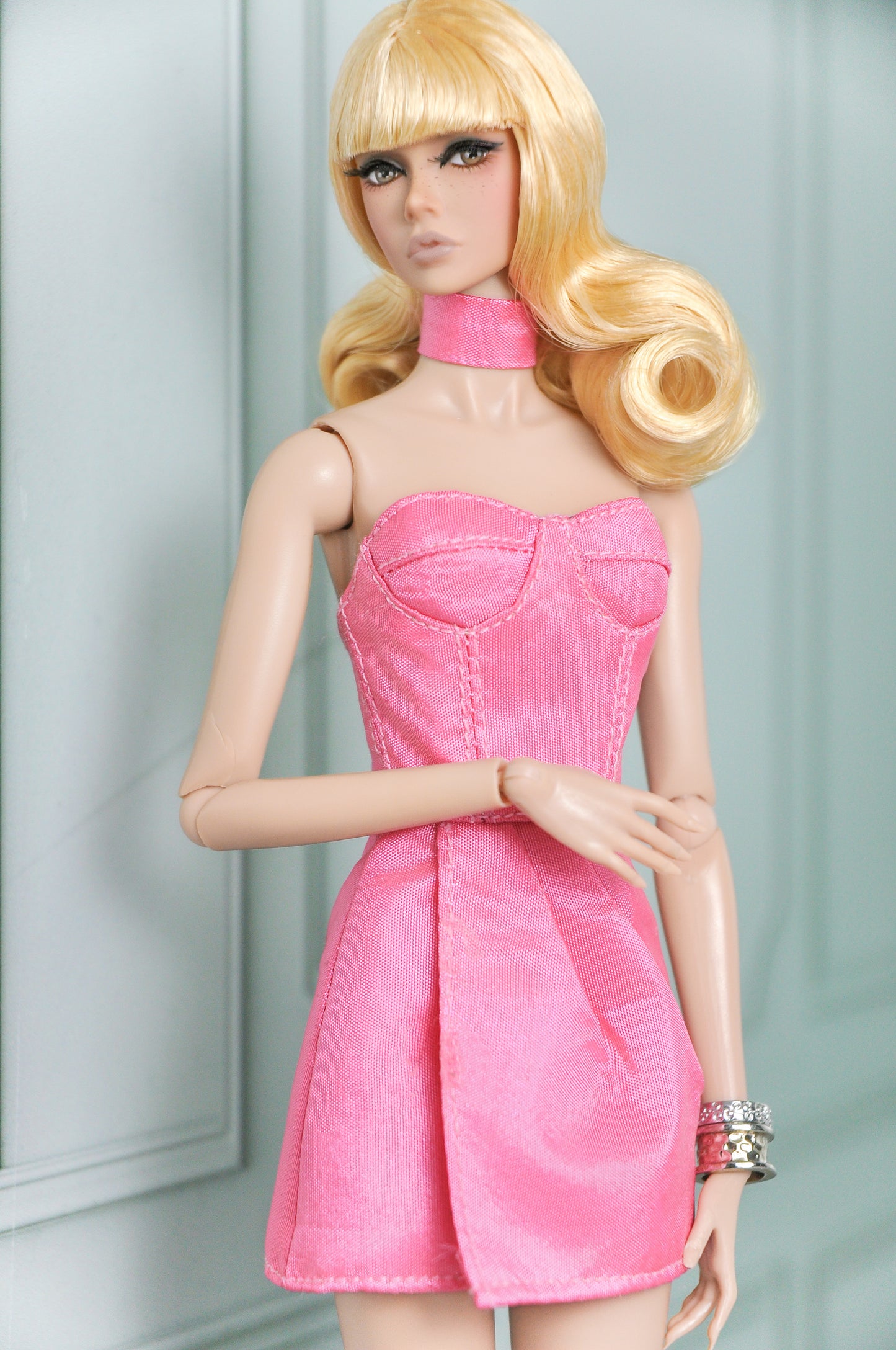 PINK GLAM - Bustier dress for FR 6.0 and Poppy Parker doll