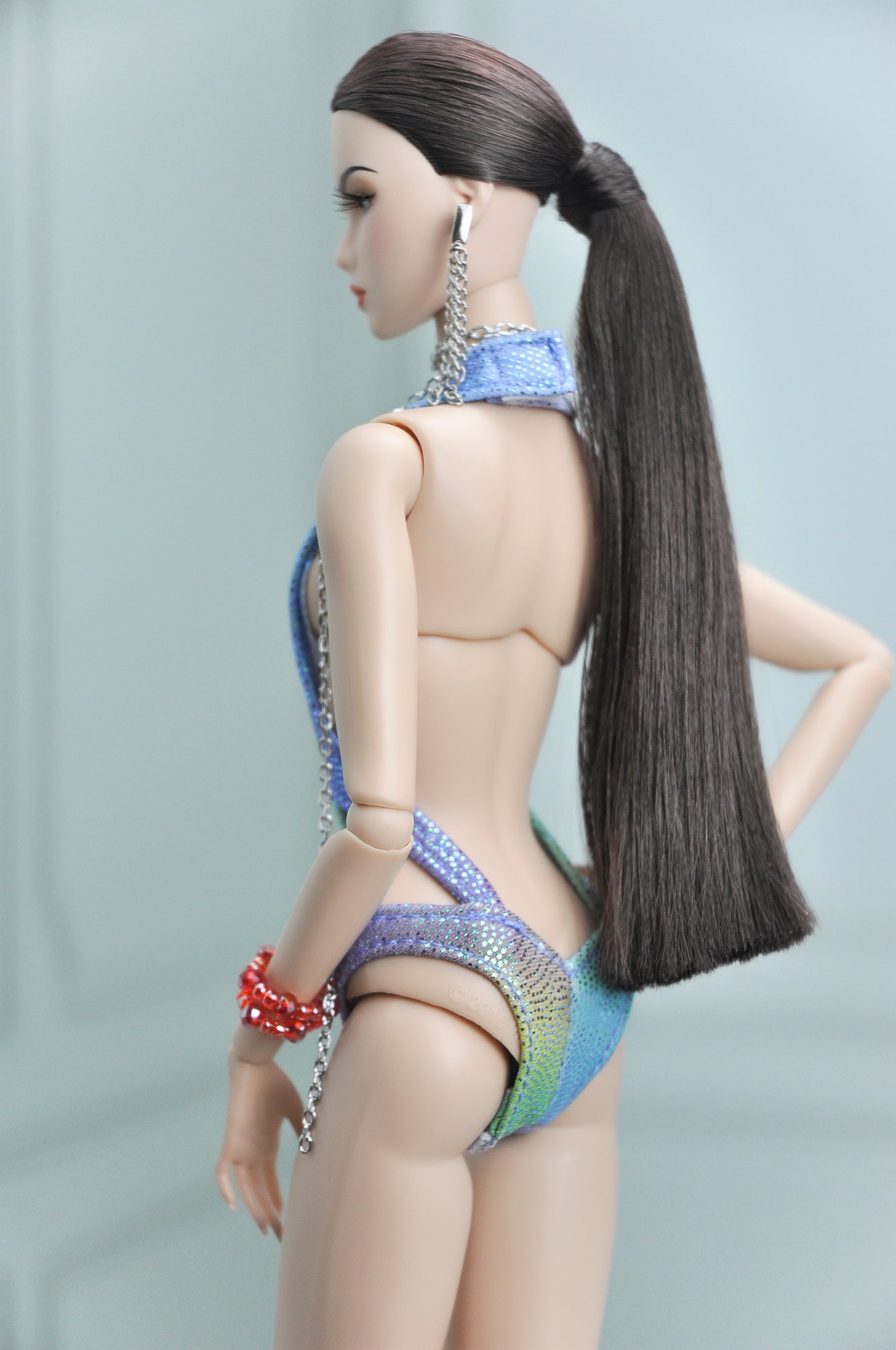 A | SUMMER NEVER ENDS - FASHION ROYALTY doll  - Shimmering jersey swimsuit with matching skirt