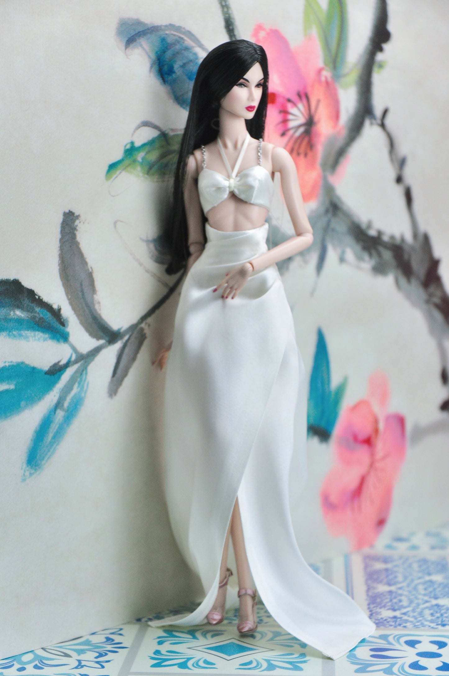 SUMMER NEVER ENDS | Croptop and high-waisted long skirt for Fashion Royalty  & 12" fashion doll