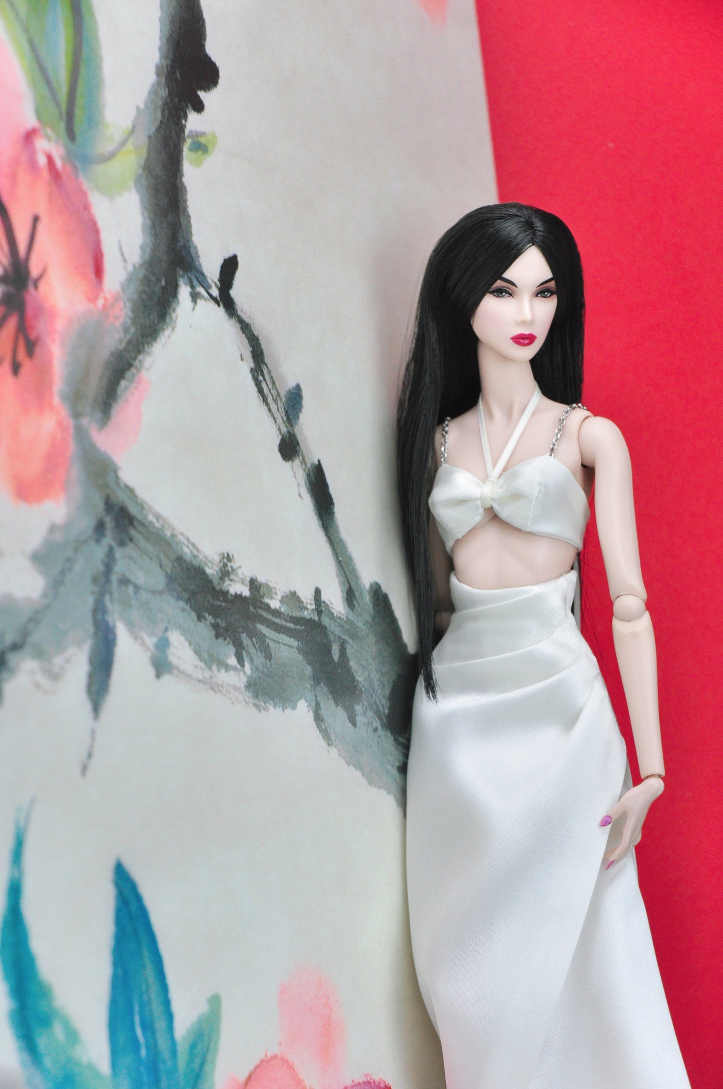 SUMMER NEVER ENDS | Croptop and high-waisted long skirt for Fashion Royalty  & 12" fashion doll