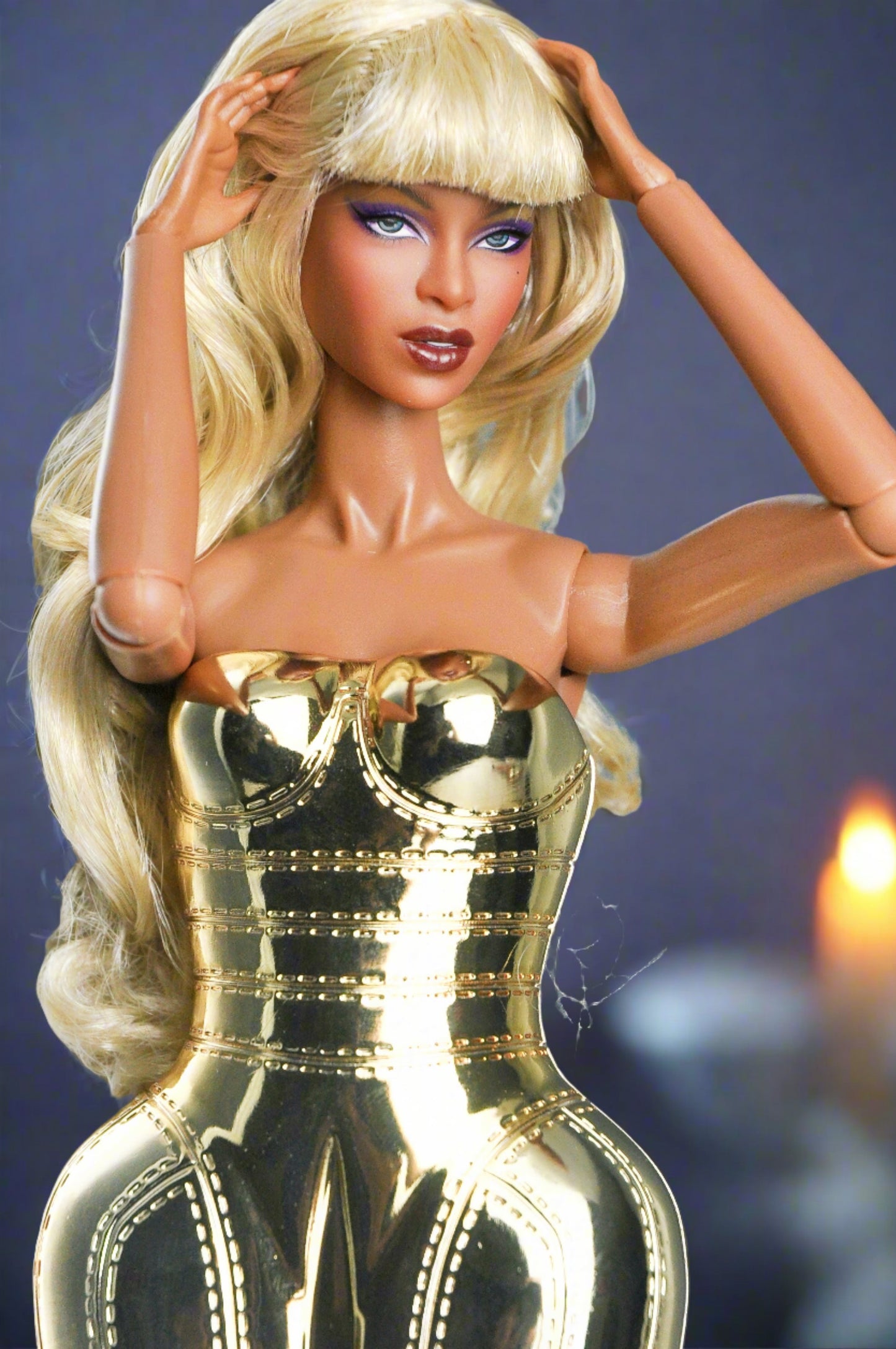 GOLD PLASTIKTIARA | NORODOM bustier for Fashion Royalty and 12" dolls