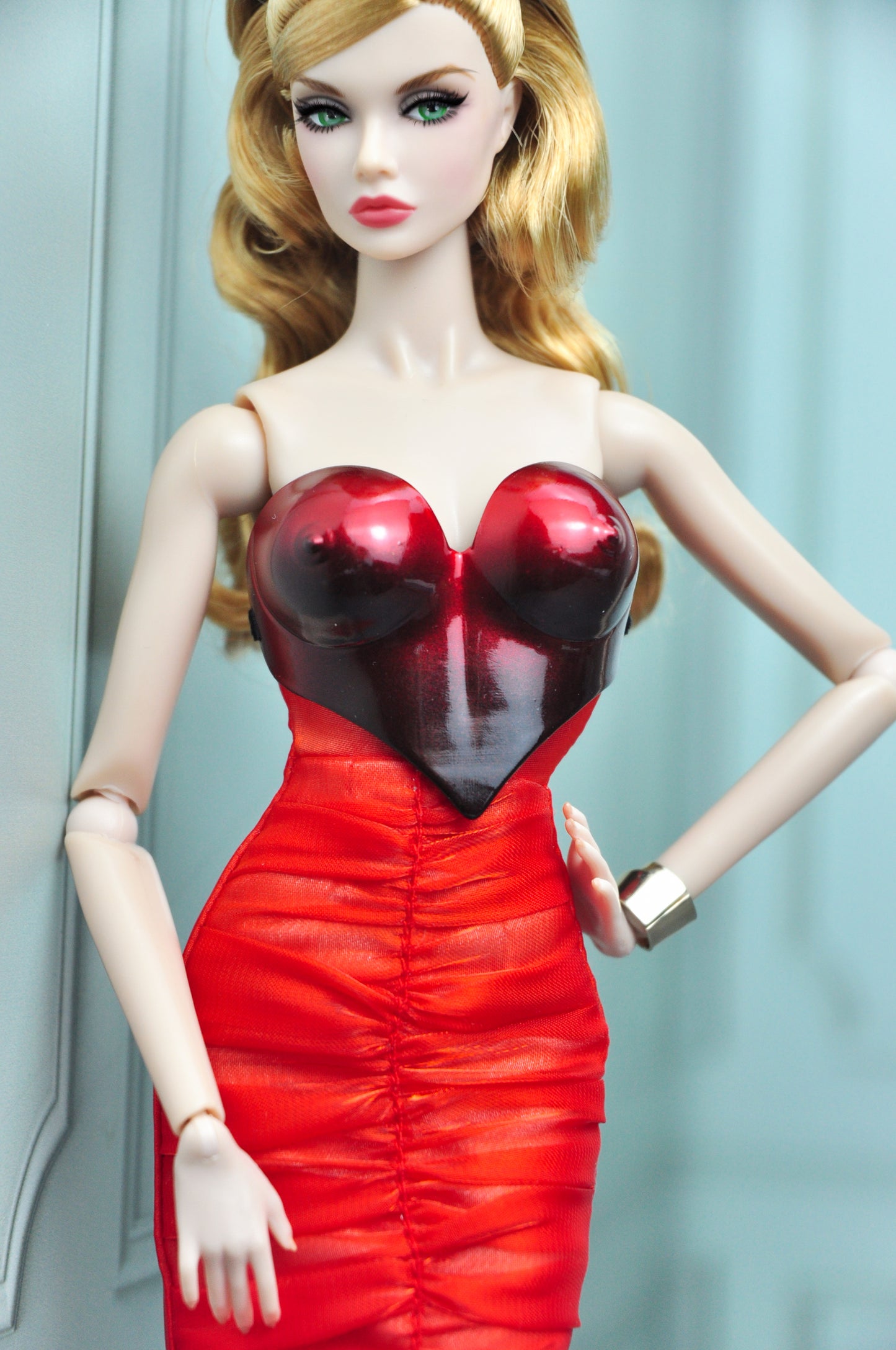 Siren Suit - 3D printed with pleated high waist skirt for Fashion Royalty 6.0 and NU FACE