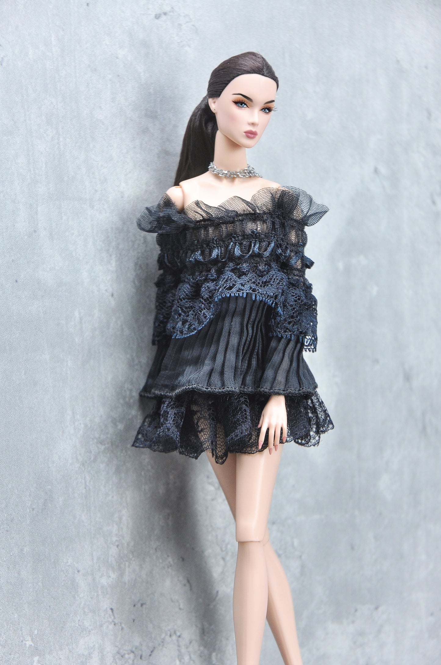 Ruffles top & skirt for Fashion Royalty & Nu Face doll