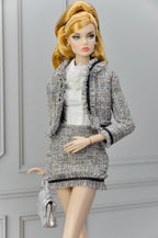 AURA | Parisian Tweed Suit Set — OOAK 1/6 doll clothes Scale Doll Clothes