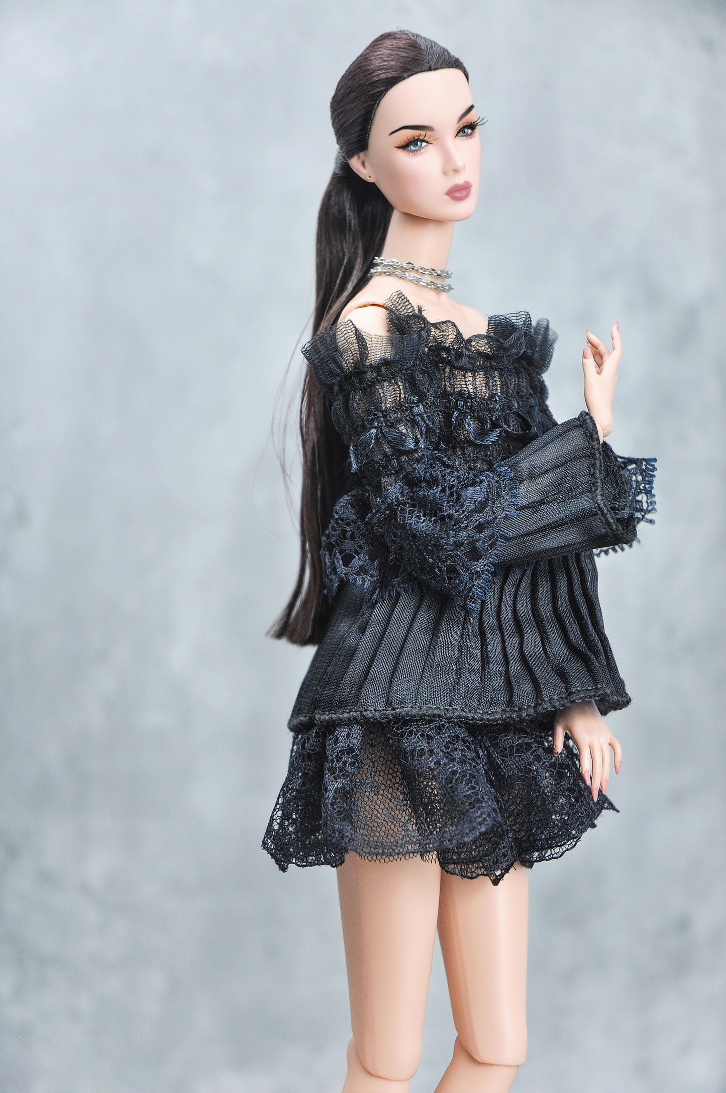 Ruffles top & skirt for Fashion Royalty & Nu Face doll