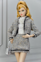 AURA | Parisian Tweed Suit Set — OOAK 1/6 doll clothes Scale Doll Clothes