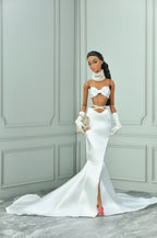 AURA | Ivory Pearl Siren Gown — 1/6 Fashion doll clothes