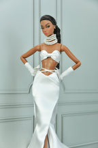 AURA | Ivory Pearl Siren Gown — 1/6 Fashion doll clothes