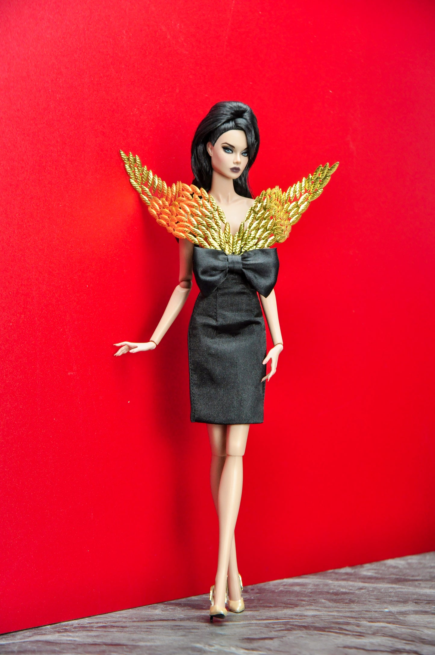 A Krut : Mythic wing dress - For Fashion Royalty & 12" Doll clothes