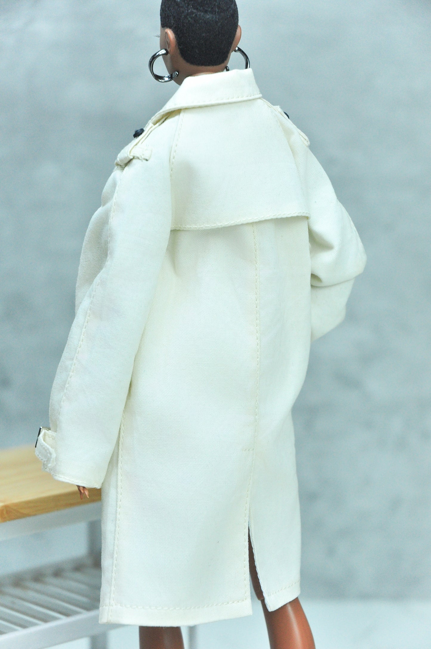 HAUTE | Trench coat with turtle neck bodysuit and mini skirt for Fashion Royalty & NU Face 6.0 doll