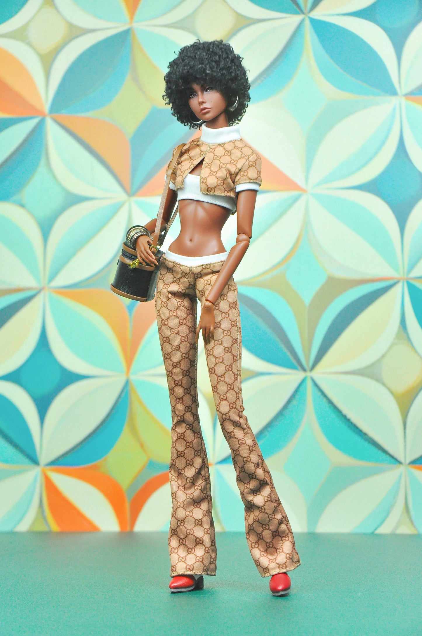 70s A Go Go | Printed ensemble for Fashion Royalty & NU FACE 6.0