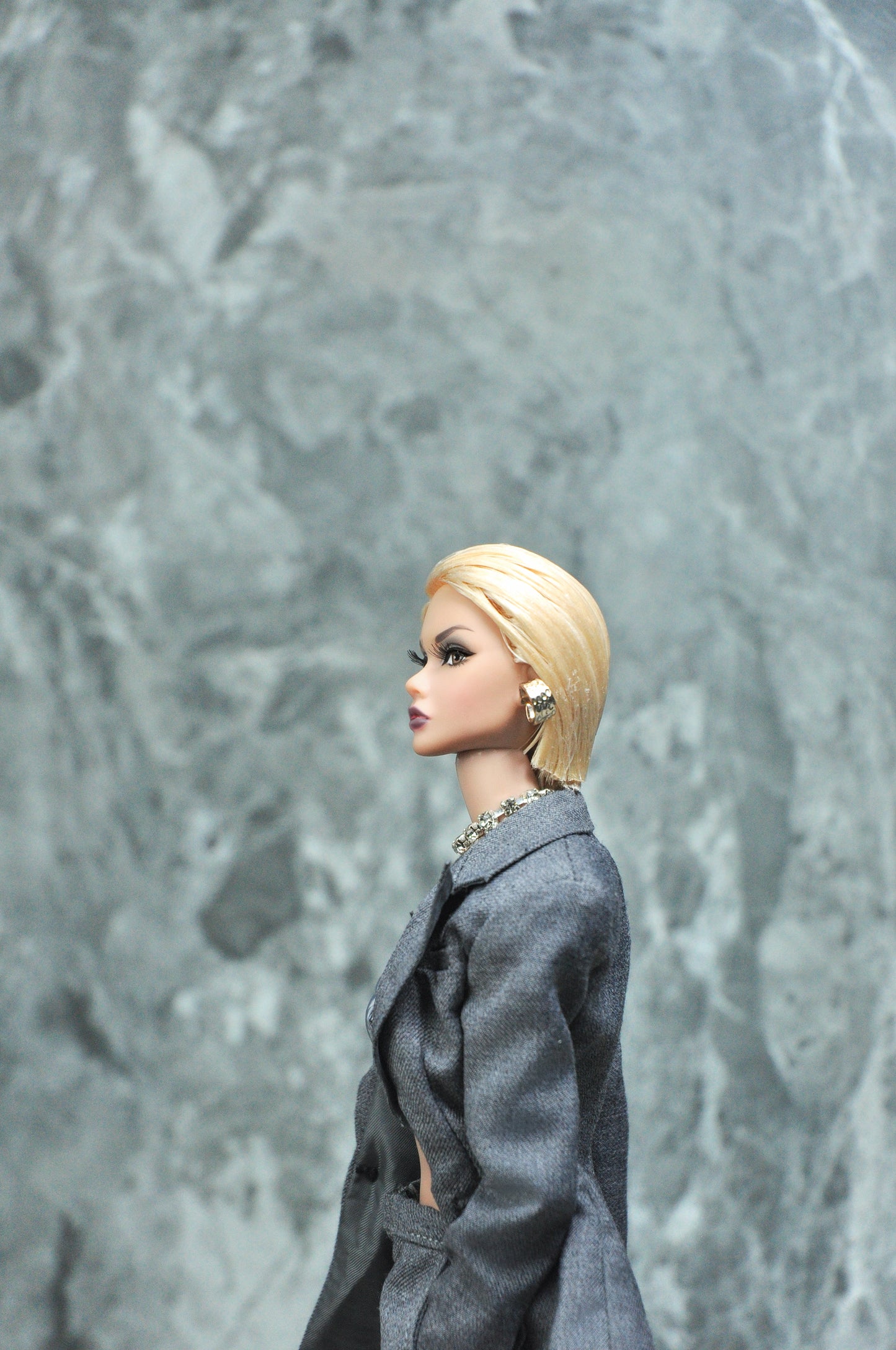 Don't call me angel | Suit & 3D chrome busiter top for Fashion Royalty & 12" Doll clothes