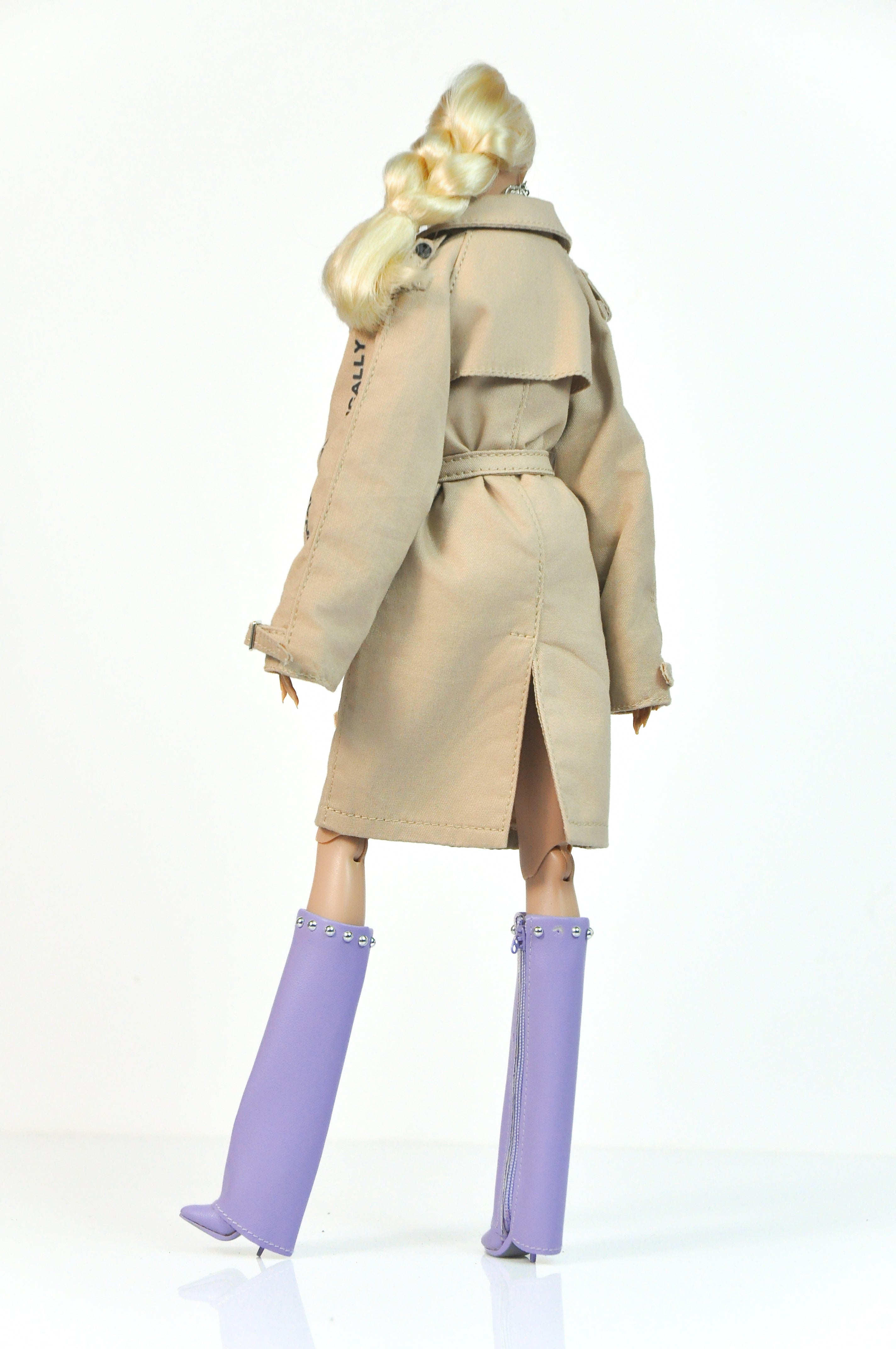 BASIC | Tailored Beige Trench Coat for Fashion Royalty 6.0 Doll | Classic 1/6 Outerwear