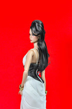 HAUTE | Black & White Couture Gown for Fashion Royalty 6.0 Doll | High Fashion 1/6 Dress